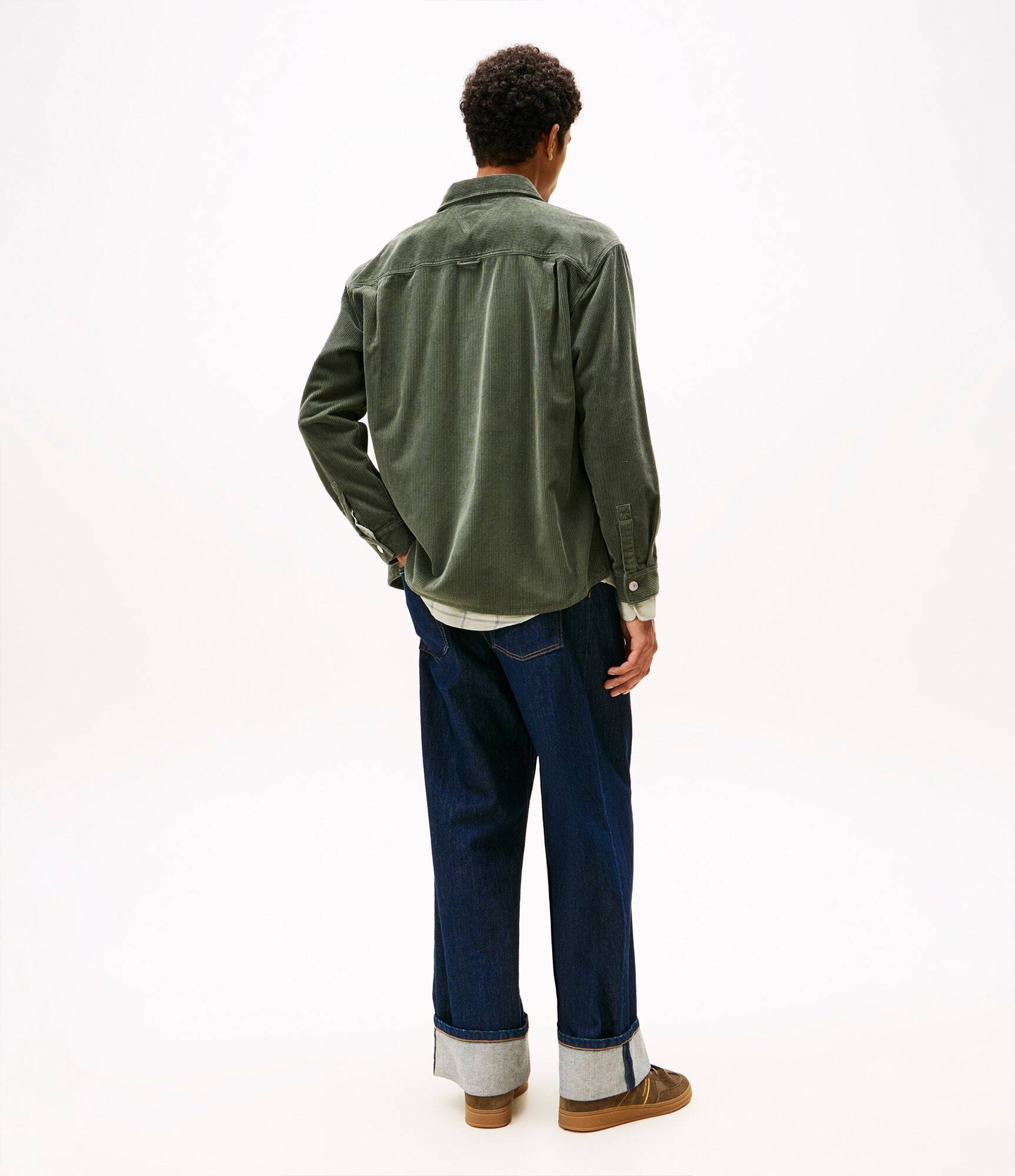 Tommy Jeans | Cord Hemd Loose Fit | MRH Green