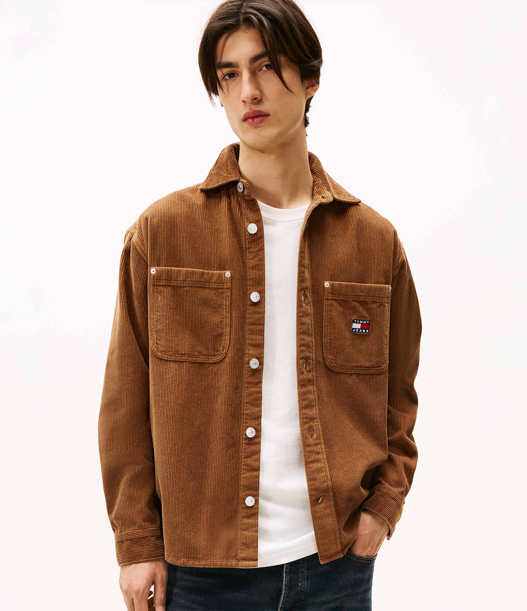 Tommy Jeans | Cord Hemd Loose Fit | GVP Pecan Nut