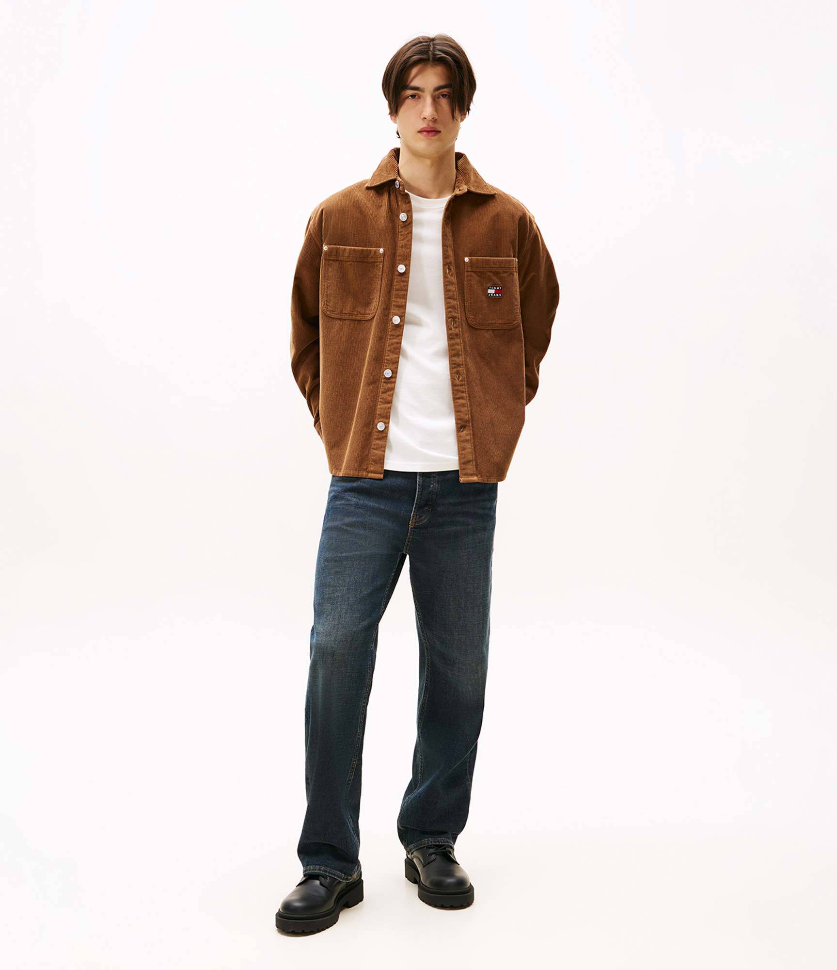 Tommy Jeans | Cord Hemd Loose Fit | GVP Pecan Nut