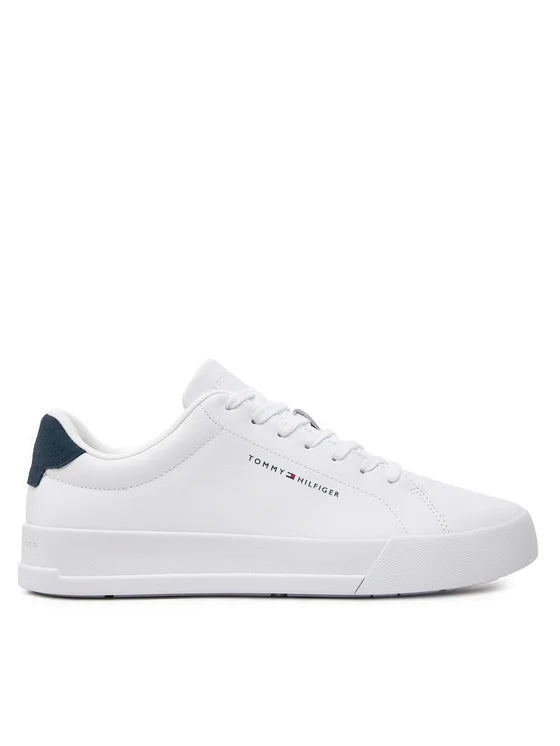 Tommy Jeans | Court Leather Grain Sneaker | OLE Weiss