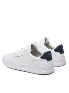 Tommy Jeans | Court Leather Grain Sneaker | OLE Weiss