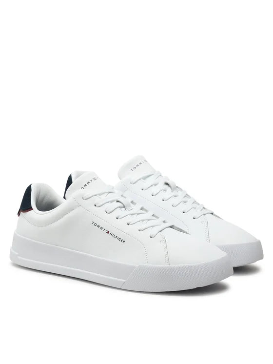 Tommy Jeans | Th Court Leather Sneaker | QLD weiss