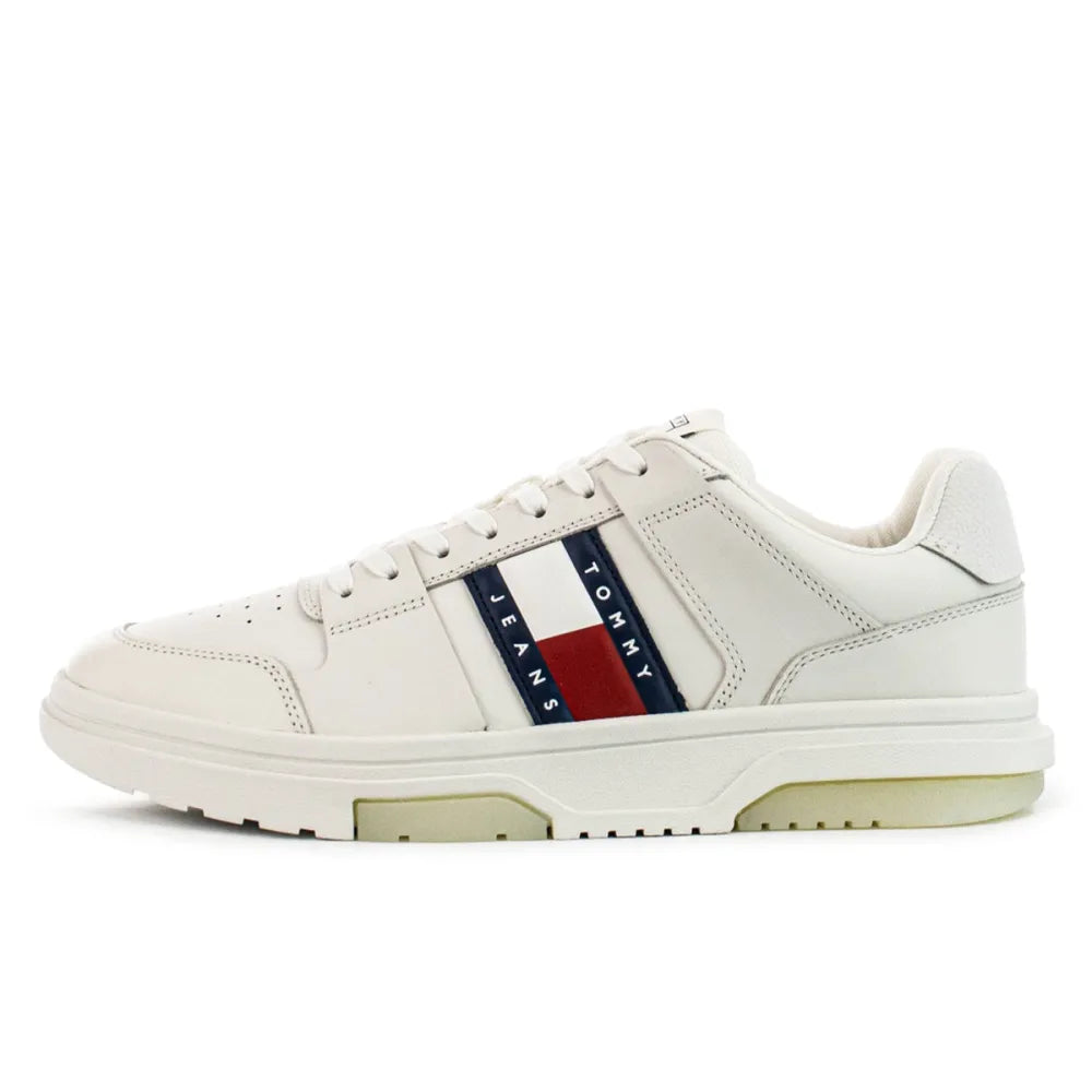 Tommy Jeans | The Brooklyn Leather ESS Sneaker | TCR Ecru