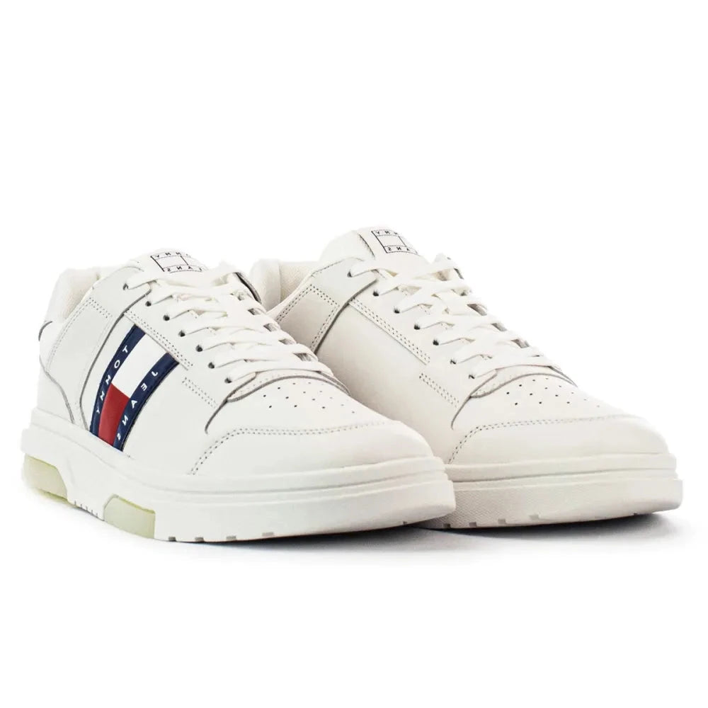 Tommy Jeans | The Brooklyn Leather ESS Sneaker | TCR Ecru