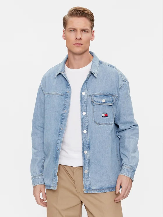 Tommy Jeans | Denim Overshirt Essential  | 1A4 Mid Indigo