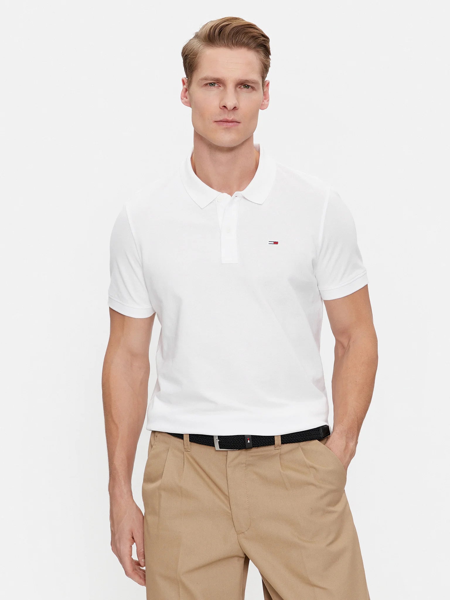 Tommy Jeans | Slim Fit Poloshirt  | YBR White