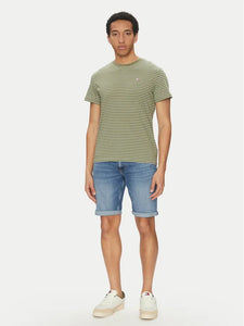 Tommy Jeans | Slim Fit T-Shirt mit Rundhalsausschnitt | 0CH ArubaGreen