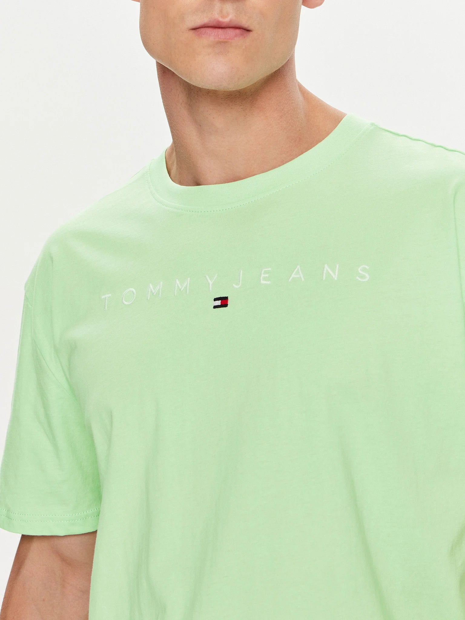 Tommy Jeans | T-Shirt Linear Logo Regular Fit | LXY Opal Green