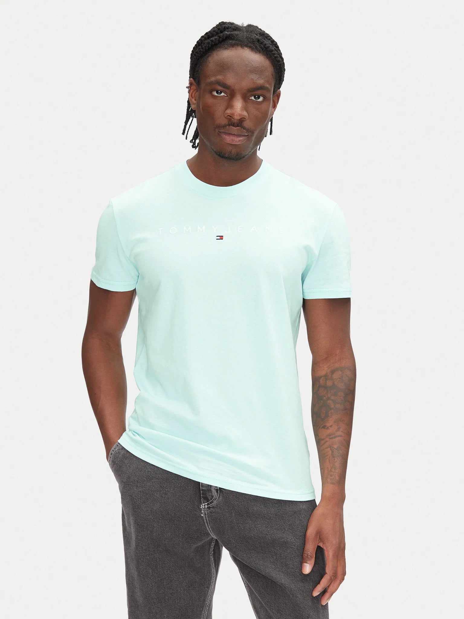 Tommy Jeans | T-Shirt mit aufgesticktem Logo | L6V SpringMint