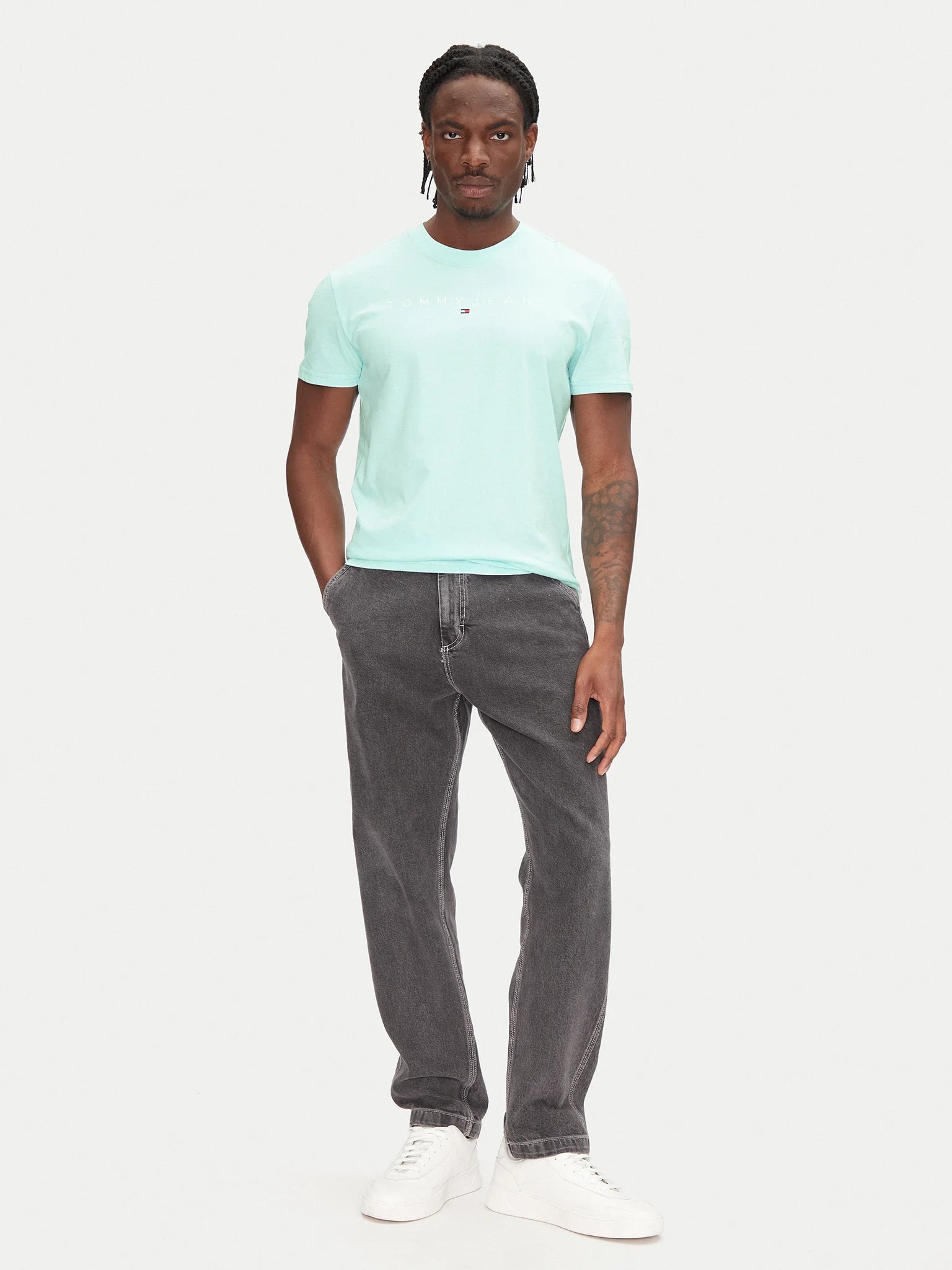 Tommy Jeans | T-Shirt mit aufgesticktem Logo | L6V SpringMint