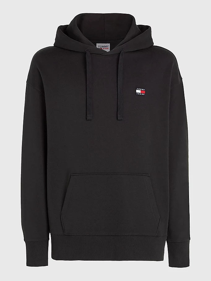 Tommy Jeans | Relaxed Fit Hoodie mit Badge | BDS Black