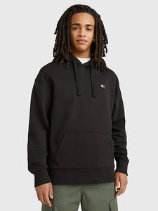 Tommy Jeans | Relaxed Fit Hoodie mit Badge | BDS Black