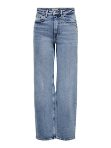 ONLY | JUICY LIFE WIDE HIGH WAIST JEANS | MEDIUM BLUE